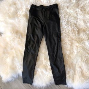 ❗️CLEARANCE❗️ZARA Women’s Faux Leather Black Waxed Finish Leggings - Size S